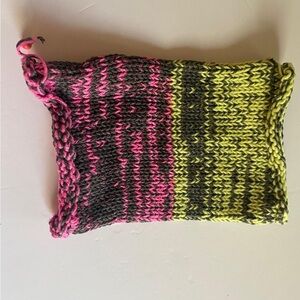 Two uses in one, handmade wool caps and scarf by my son, soft alpaca wool